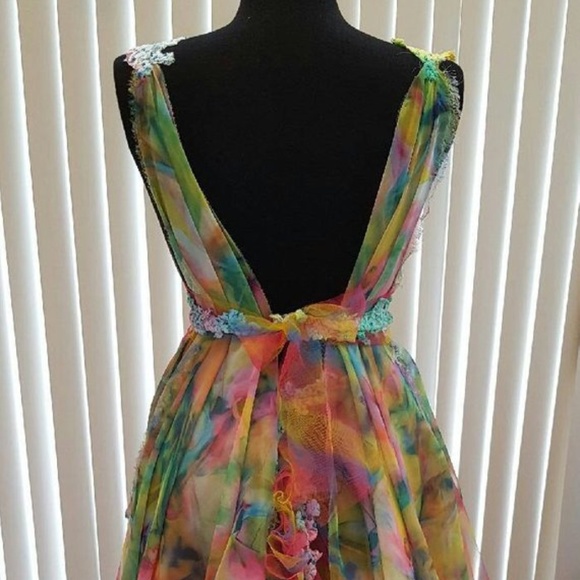 IRISA Rainbow Chiffon Tulle Wedding Gown - Picture 7 of 8